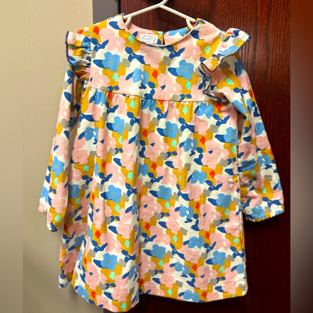 MUdPie courdory floral dress Size 5T